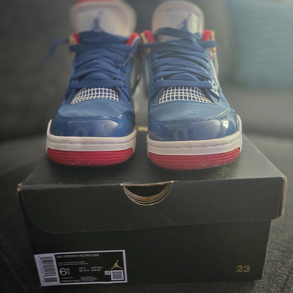 Jordan Kids Sneakers Blue and Red - Picture 1 of 6